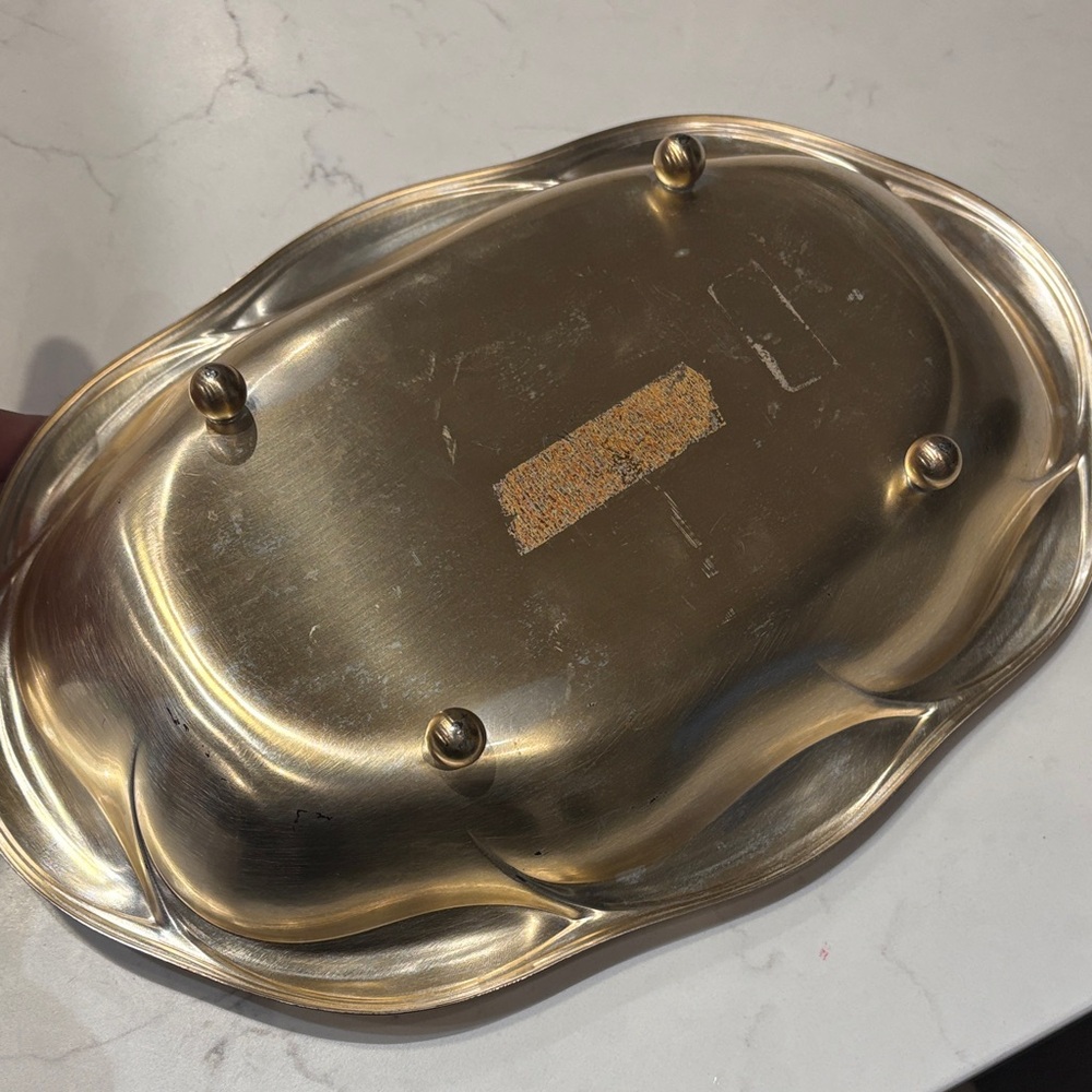 WMF Ikora Vintage Silver Plated Footed Dish Tray Oval Star Design Luster MCM - Picture 3 of 9
